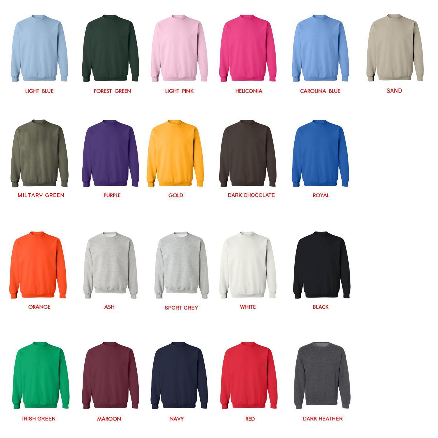 sweatshirt color chart - Link Click UK Shop