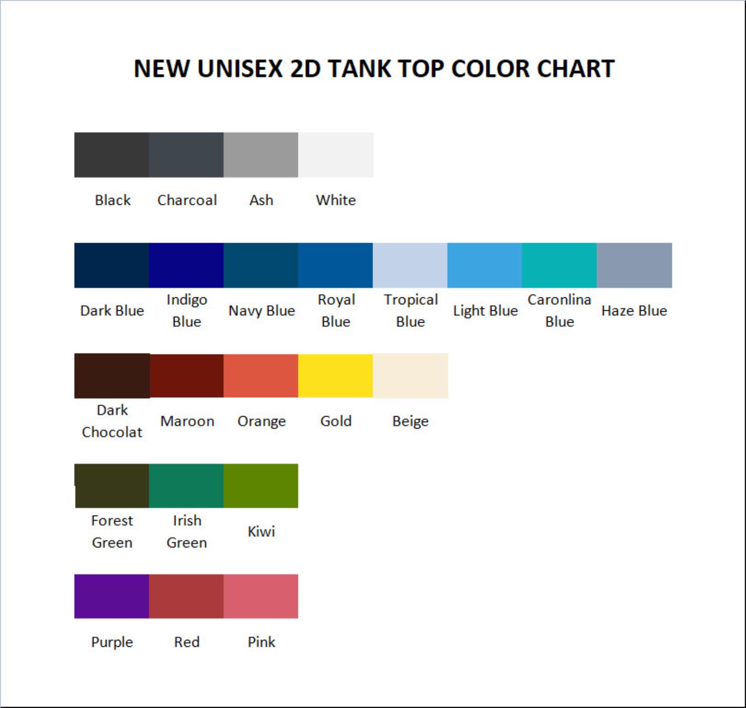 tank top color chart - Link Click UK Shop