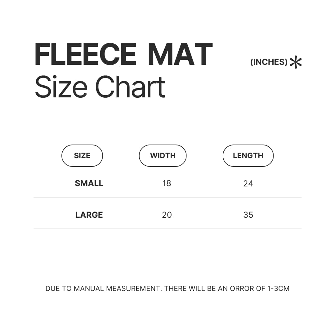 Fleece Mat Size Chart - Link Click UK Shop