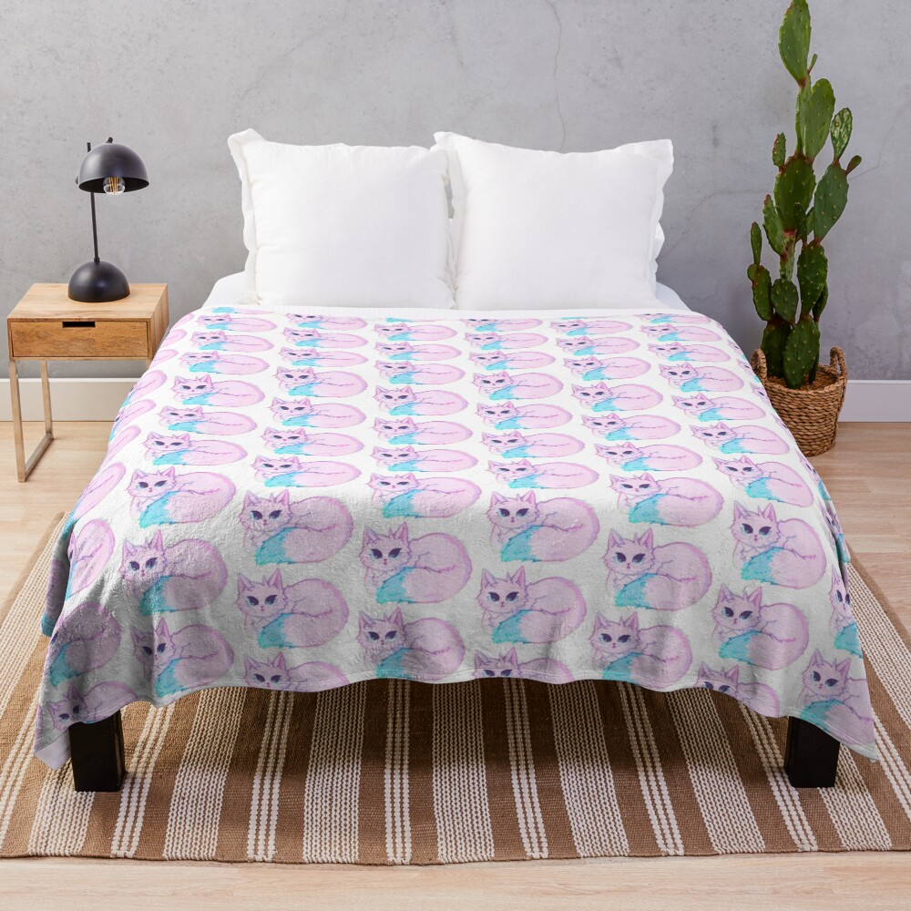 Kitty Lu Guang Throw Blanket